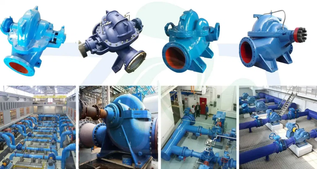 High Pressure Horizontal Double-Suction Water Pump for Water Supply and Irrigation.