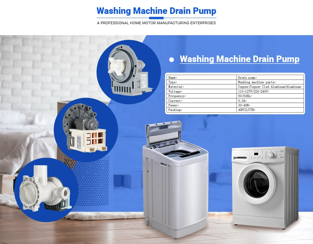 Ruijp Manufacturer Direct Universal AC Washing Machine Accessories Washer Drain Pump