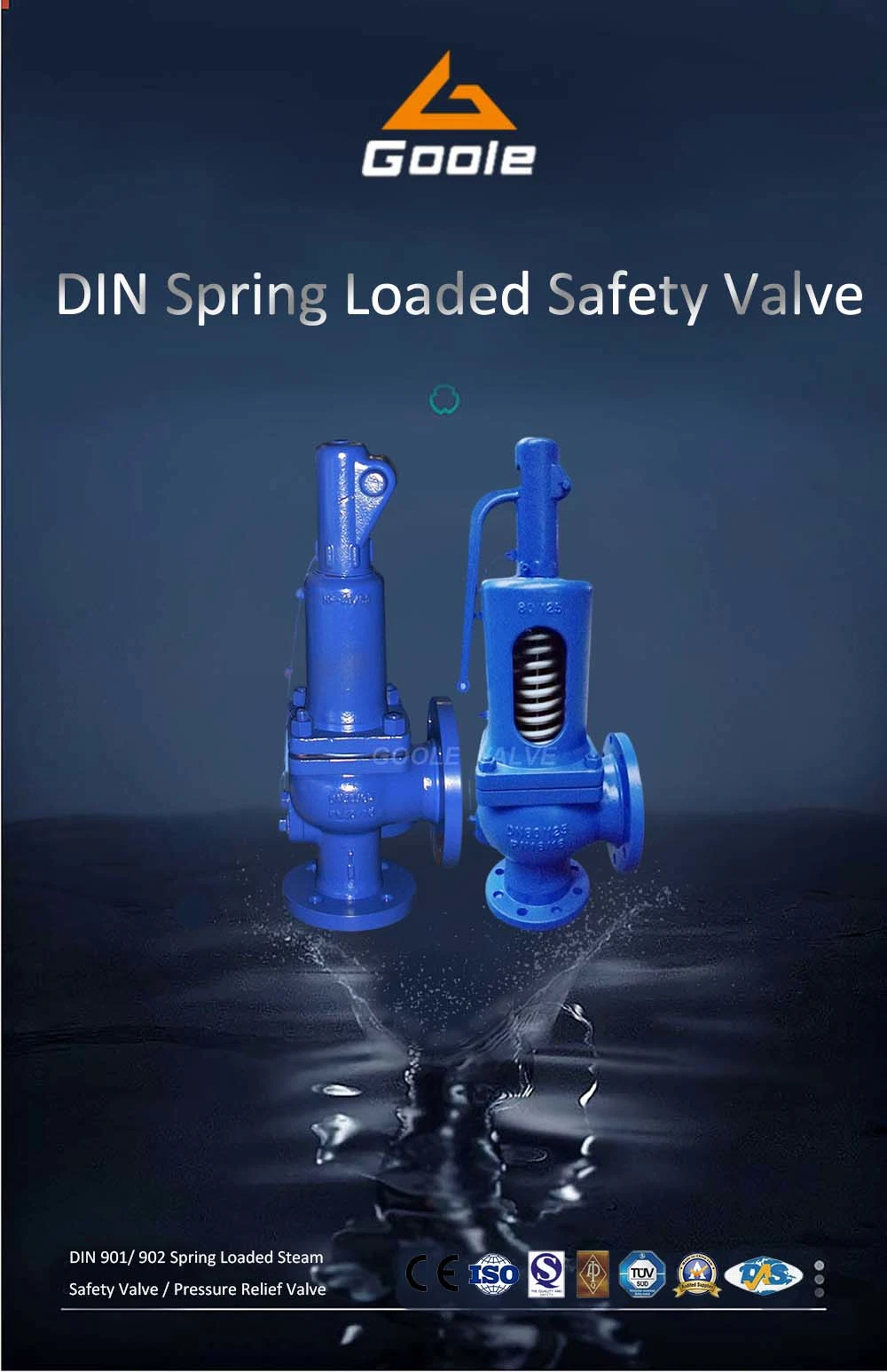 DIN 901/ 902 Spring Loaded Steam Safety Valve / Pressure Relief Valve