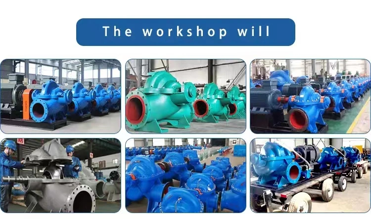 High Pressure Horizontal Double-Suction Water Pump for Water Supply and Irrigation.